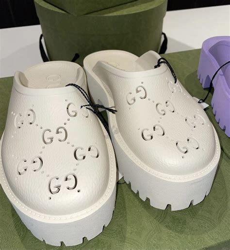 crocs gucci|gucci platform crocs.